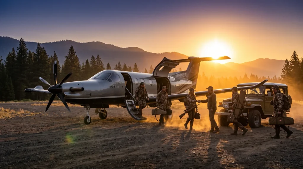 private charter to remote hunting airstrip